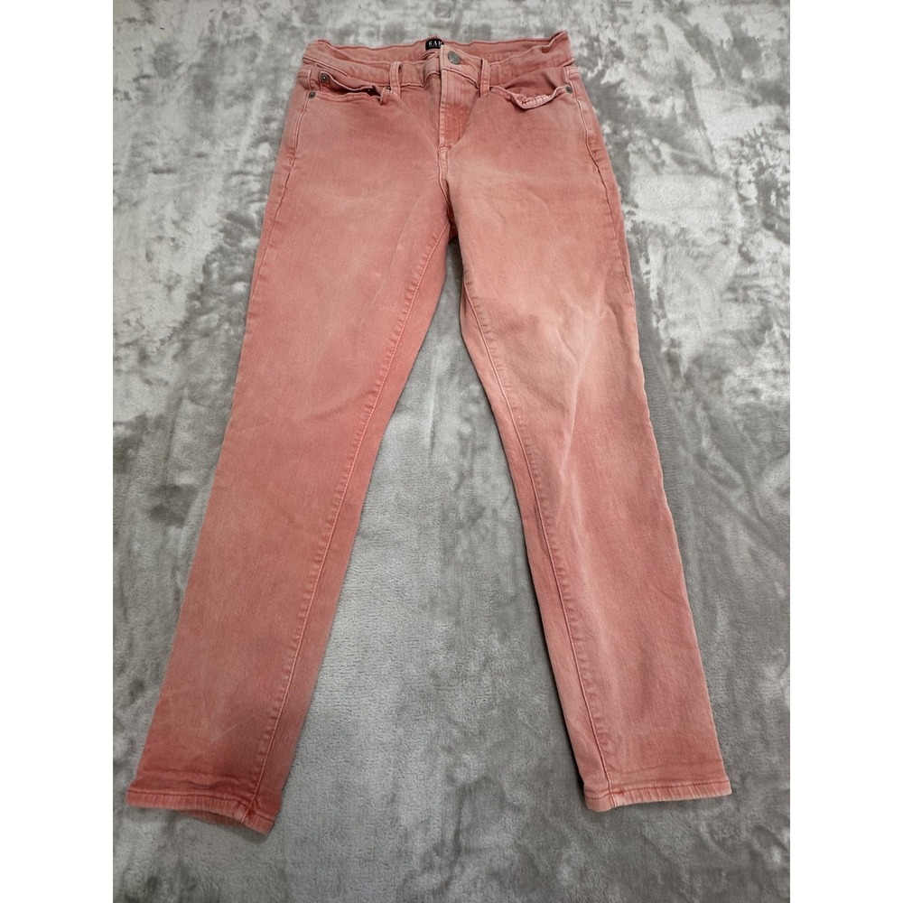 GAP Denim Women's Stretch True Skinny Pink Denim Jeans Size‎ 29R 5 Pocket